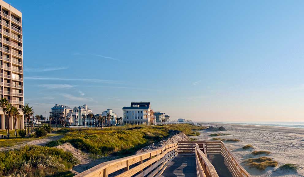 Galvestonian Beachtown Sunrise