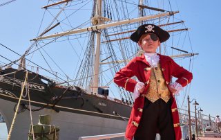 A Boy Pirate Visits Tall Ship ELISSA