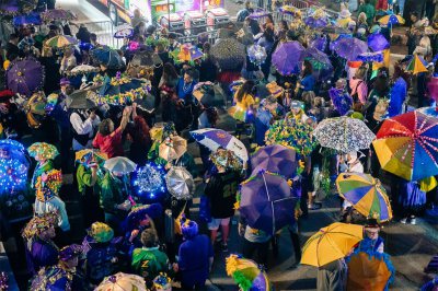 mardi gras umbrella parade