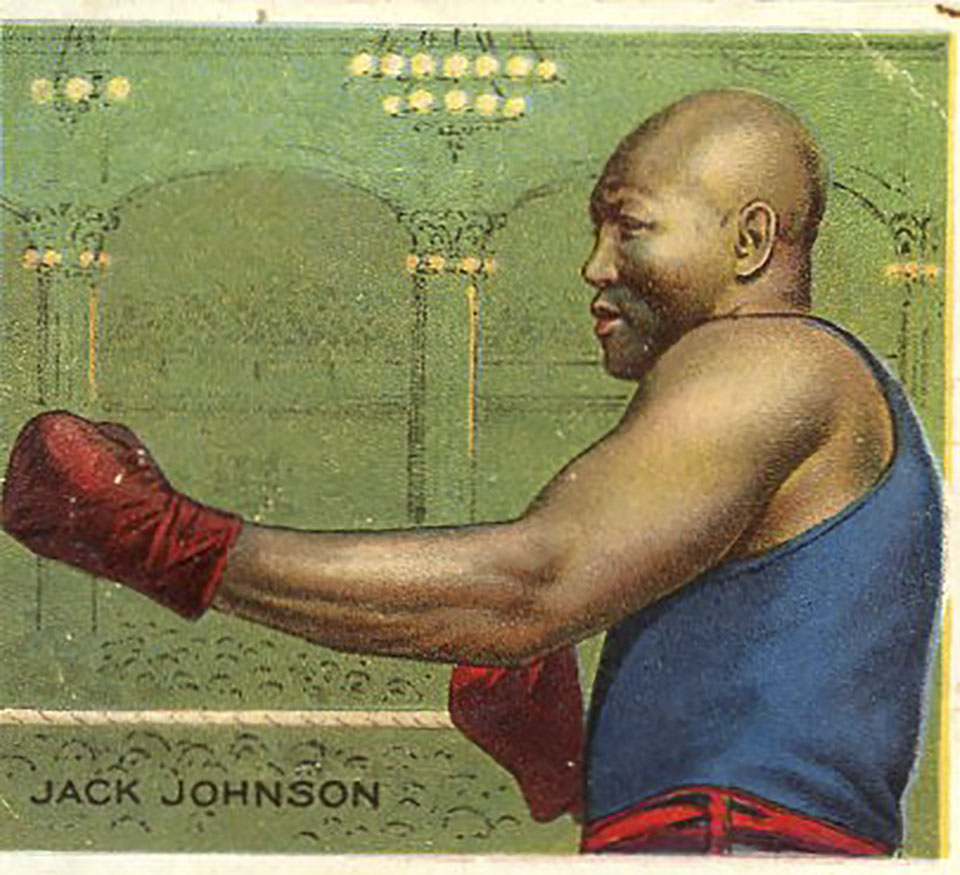 Jack Johnson Cigarette Card Front