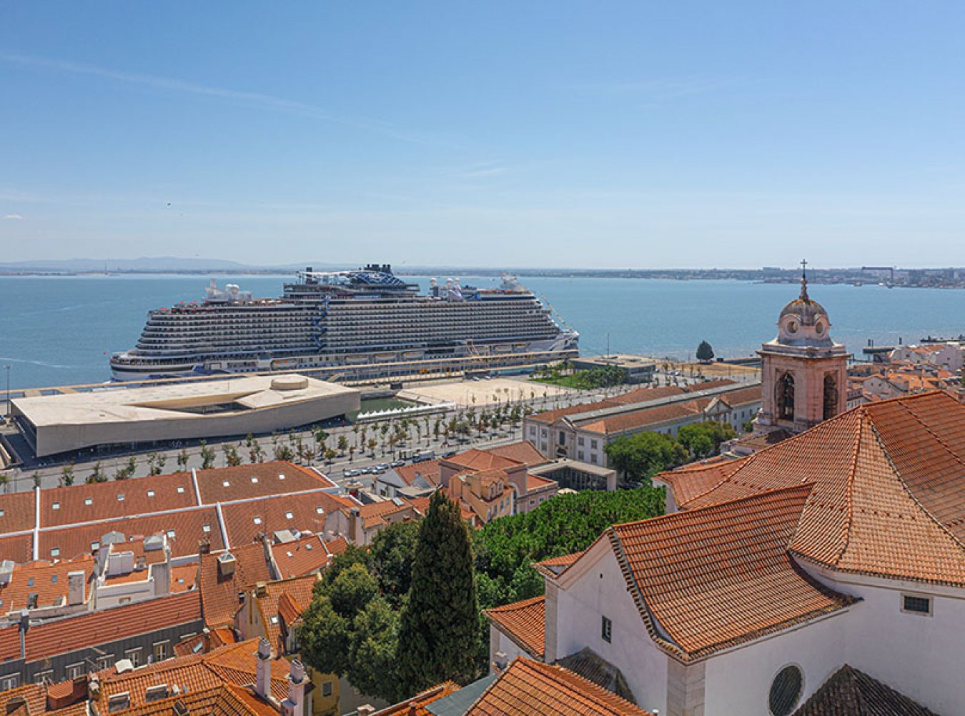 NCL Viva docked in Lisbon Portugal