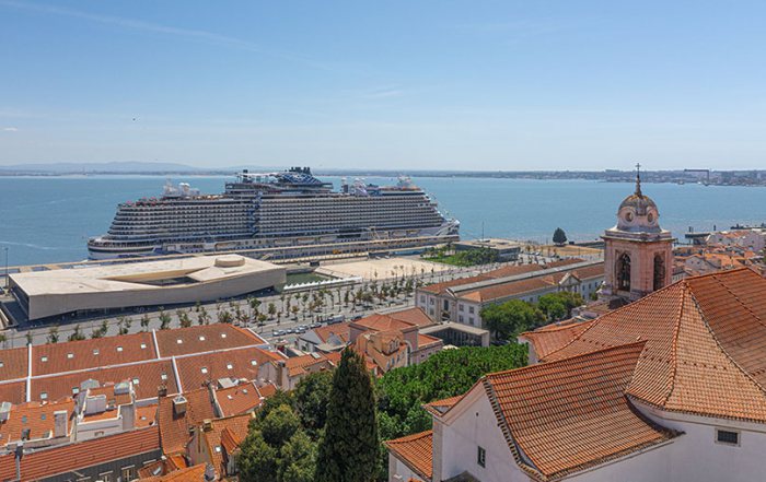 NCL Viva docked in Lisbon Portugal