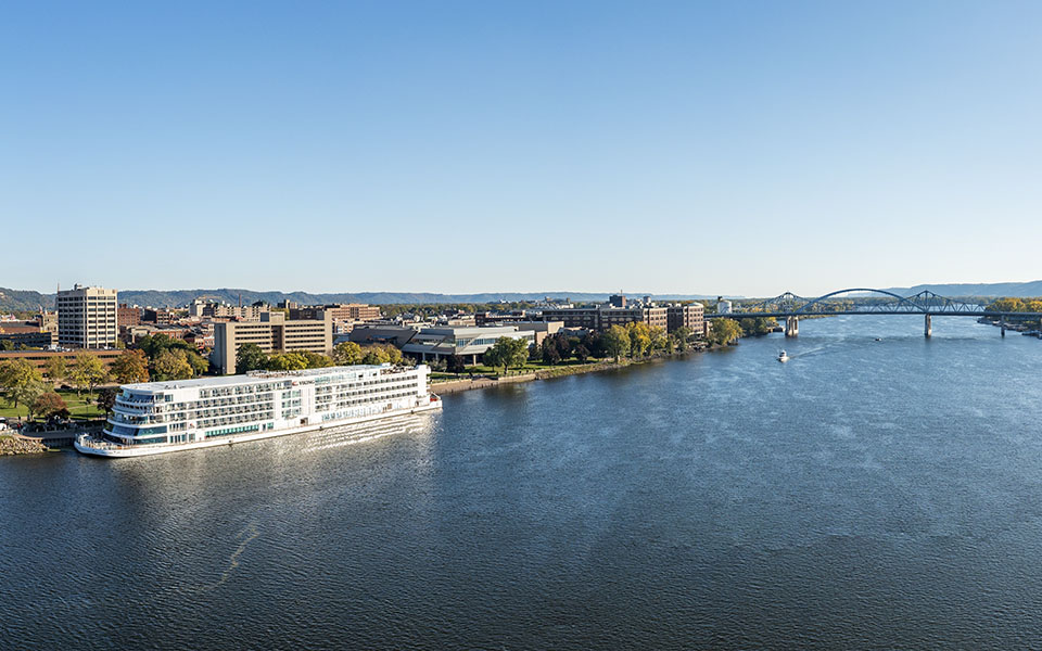 Ship on Mississippi River